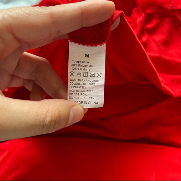 Red Lace Trim Nightgown Babydoll Lingerie Dress-Women’s Size Medium - Picture 7 of 9